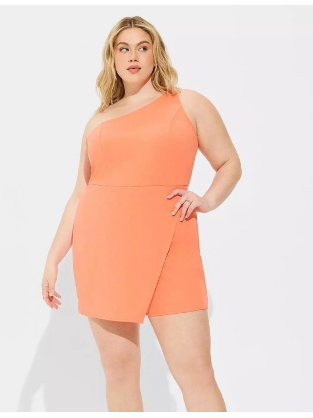 TORRID Crepe One Shoulder
Wrap Skirt Romper